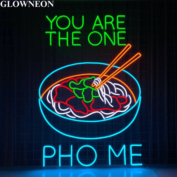 Glowneon You Are The One Pho Me Led Sign, Vietnamese Pho Neon Lights