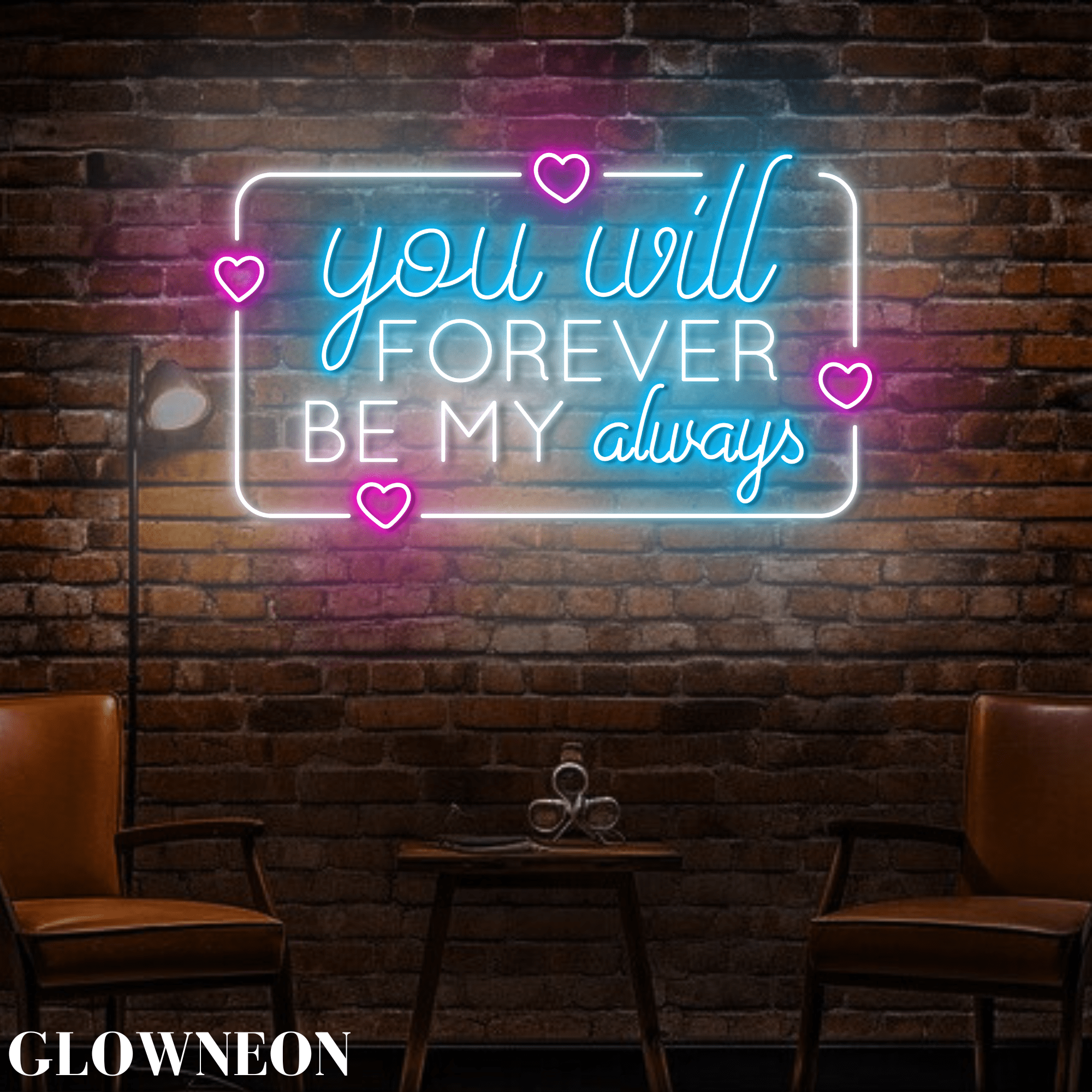 Aiways Sign Glowneon You Will Forever Be My Always Led Sign, Proposal Wedding Art ...