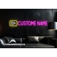 thumbnail image 1 of Glownneon Custom Social Hashtag Username Neon Sign, Hashtag Username Led Light, Hashtag Sign, 1 of 2