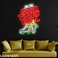 thumbnail image 1 of Glownneon Let's The Good Times Roll Neon Light Up Roller Skating Club, 1 of 5