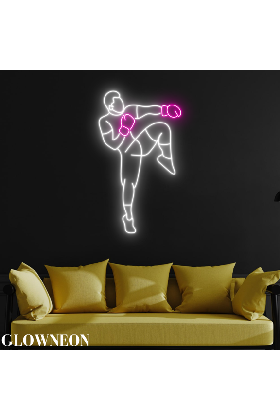 Glownneon Man Boxer Led Sign, Boxing Club Wall Decor, Gift For Boxers