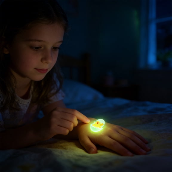 Glows In The Dark Easter Temporary Tattoos For Kids Bunny Eggs Colorful Waterproof And Sweatproof Joys Party Favors Stickers Safe For Children