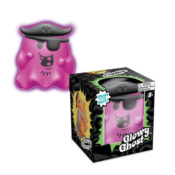 Glowy Ghost Sensory Support Tool,Glow-in-the-Dark Pirate Ghost for Stress Management - Pink Aesthetic Fidget Tool for Home and Office