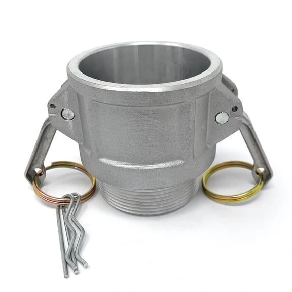 Gloxco Aluminum Type B Cam and Groove Fitting, 2-1/2" Female Camlock x 2-1/2" Male NPT (CAM-25-B-AL)