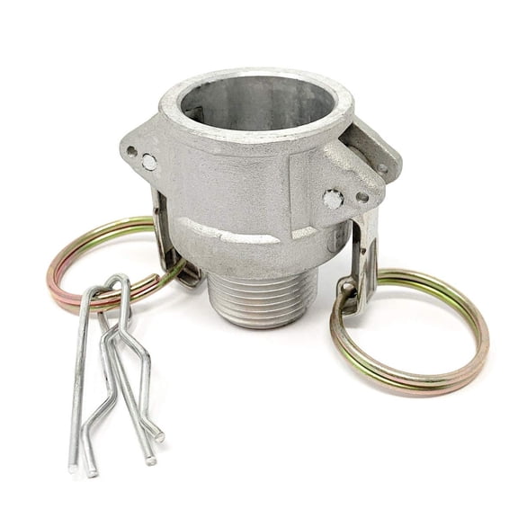 Gloxco Aluminum Type B Cam and Groove Fitting, 3/4" Female Camlock x 3/4" Male NPT (CAM-07-B-AL)