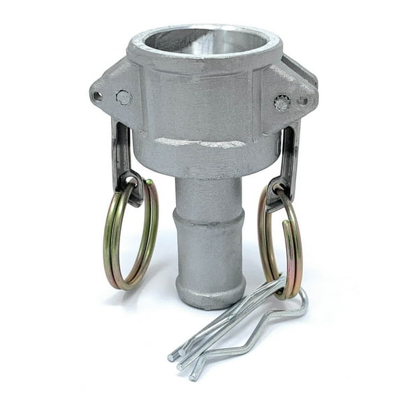 Gloxco Aluminum Type C Cam and Groove Hose Fitting, 3/4" Female Camlock x 3/4" Hose Shank (CAM-07-C-AL)