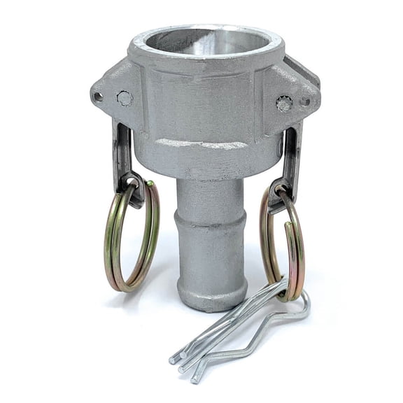 Gloxco Aluminum Type C Cam and Groove Hose Fitting, 3/4" Female Camlock x 3/4" Hose Shank (CAM-07-C-AL)