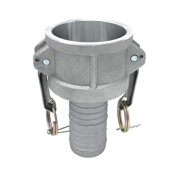 Gloxco Aluminum Type CR Cam and Groove Fitting, 2" Female Camlock x 1-1/2" Hose Shank (CAM-2015-CR-AL)