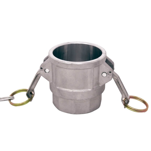 Gloxco Aluminum Type D Cam and Groove Hose Fitting, 2" Female Camlock x 2" Female NPT (CAM-20-D-AL)