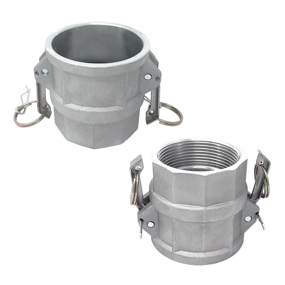 Gloxco Aluminum Type D Cam and Groove Hose Fittings, 3/4" Female Camlock x 3/4" Female NPT, Pack of 2 (CAM-05-D-AL-2)