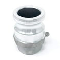 thumbnail image 1 of Gloxco Aluminum Type F Cam and Groove Fitting, 1-1/2" Male Camlock Adapter x 1-1/2" Male NPT (CAM-15-F-AL), 1 of 6