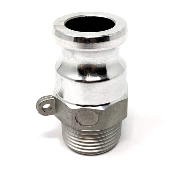 Gloxco Aluminum Type F Cam and Groove Fitting, 1" Male Camlock Adapter x 1" Male NPT (CAM-10-F-AL)