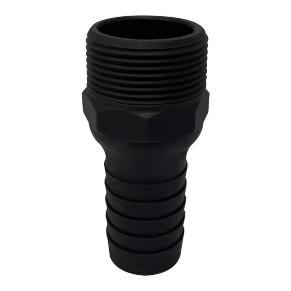 Gloxco Combination (KC) Nipple Fitting, 1-1/4″ Hose Shank x 1-1/4″ Male NPT, Polypropylene (KCN-125-NPT-PP)