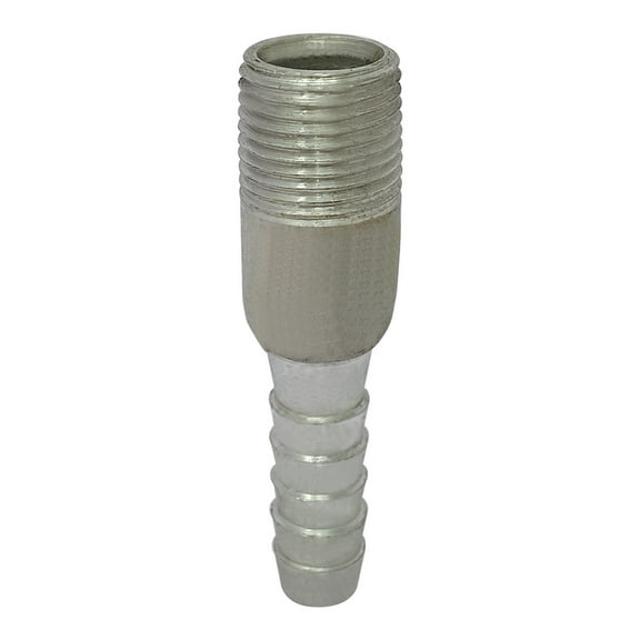 Gloxco Combination (KC) Nipple Fitting, 1/2" Hose Shank x 1/2" Male NPT, Aluminum (KCN-050-NPT-AL)