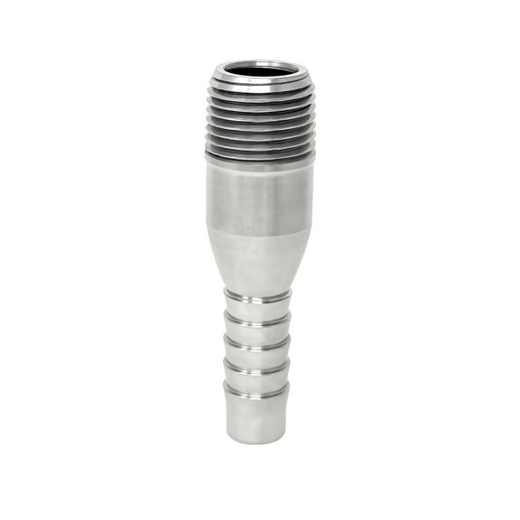 Gloxco Combination (KC) Nipple Fitting, 1/2″ Hose Shank x 1/2″ Male NPT, Steel (KCN-050-NPT-ST)