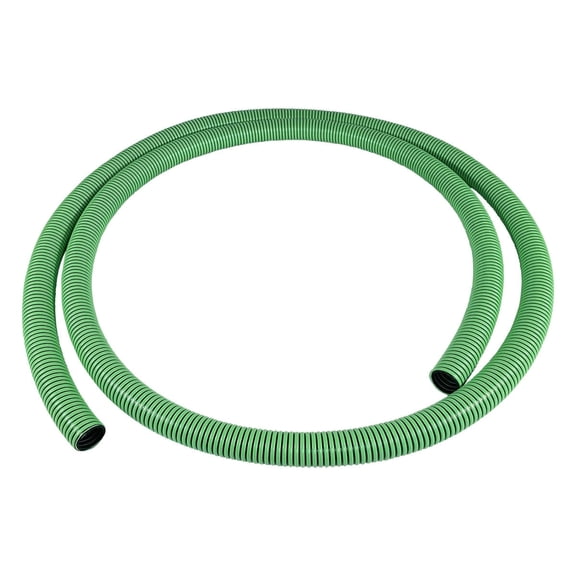 Gloxco Heavy Duty EPDM All Weather Suction Hose, Black Tube, Lime Green Helix, 50 PSI Max Pressure, 2" Inside Diameter, 20 ft Length