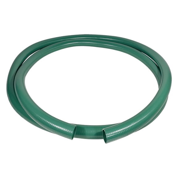 Gloxco Heavy Duty Green PVC Suction Hose for Water Transfer, 65 PSI Max Pressure, 2" Inside Diameter, 20 ft Length
