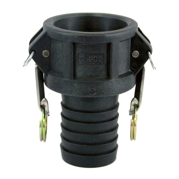 Gloxco Poly Cam Lock Fitting, Type C, 2" Female Camlock x 2" Hose Shank, Each