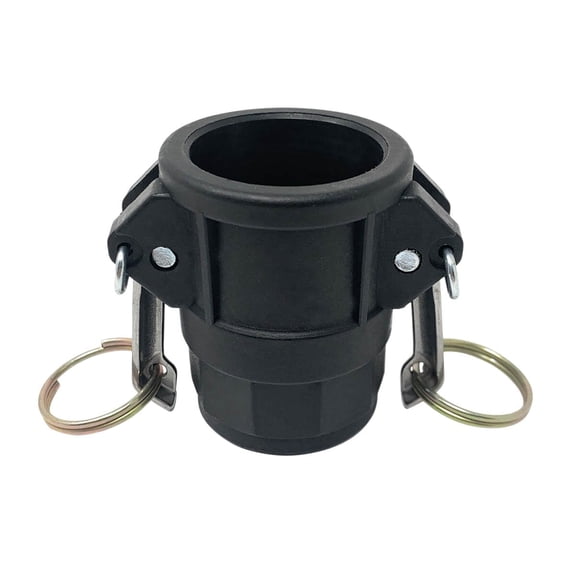 Gloxco Polypropylene Type D Cam and Groove Hose Fitting, 1" Female Camlock Coupler x 1" Female NPT (CAM-10-D-PP)