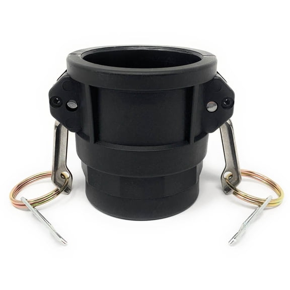 Gloxco Polypropylene Type D Cam and Groove Hose Fitting, 2" Female Camlock Coupler x 2" Female NPT (CAM-20-D-PP)
