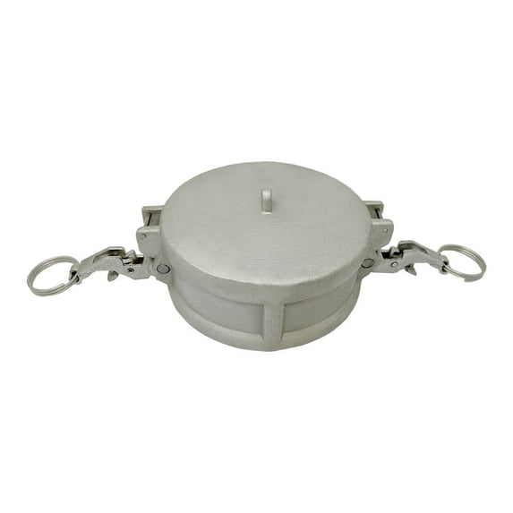 Gloxco Self Locking Camlock Fitting, Type DC, Aluminum, 4" Cam and Groove Dust Cap (CAM-40-DCSL-AL)