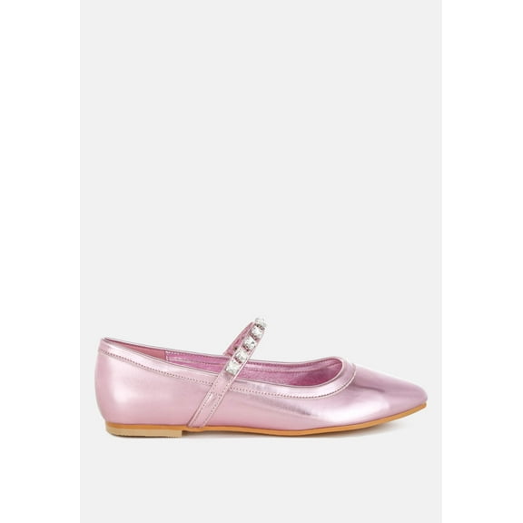 Gloxinia Metallic Mary Jane Ballerinas