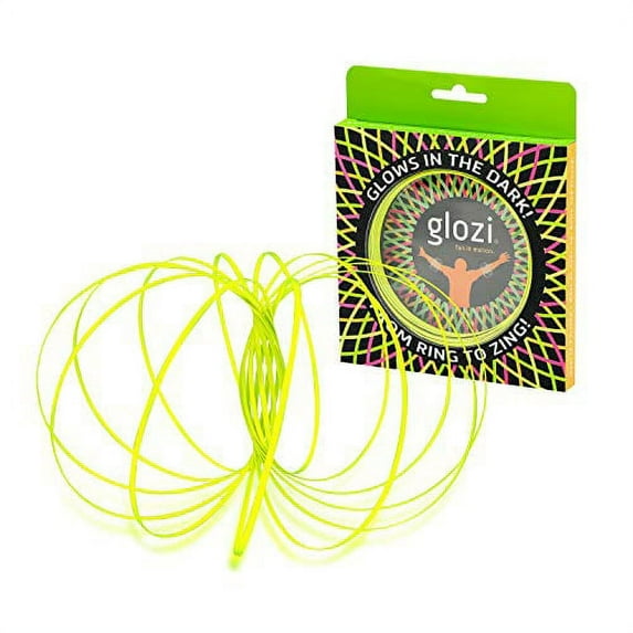 Glozi Geometric Magic Flow Bracelet - Easy to Use - 3D Bracelet Spiral Toy, Glowing Spinning Bracelet Spiral for Children and Adults (Yellow)