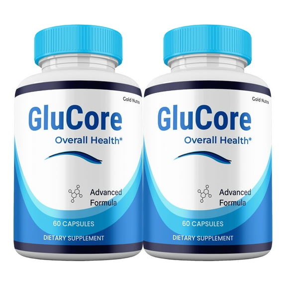 GluCore Supplemement, High Potency Pills, All Natural Formula for Men Glu Core Capsules, 2 Month Supply (2 Pack)