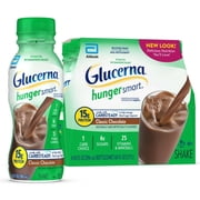 Glucerna Hunger Smart Diabetic Protein Shake, Classic Chocolate, 10-fl-oz Bottle, 6 Count