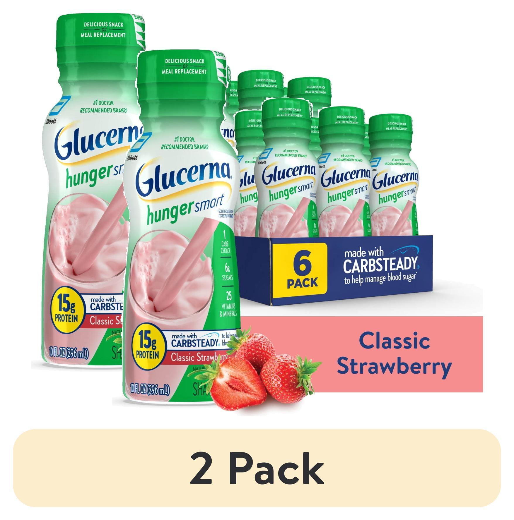 (2 pack) Glucerna Hunger Smart Diabetic Protein Shake, Classic