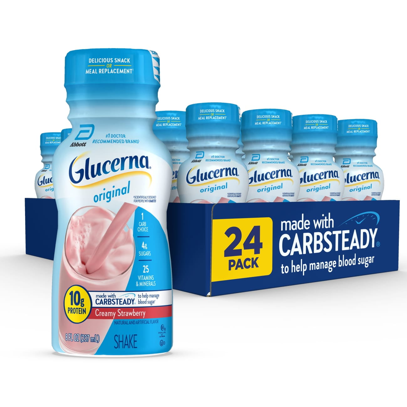 Glucerna Original Diabetic Protein Shake, Creamy Strawberry, 8 fl oz