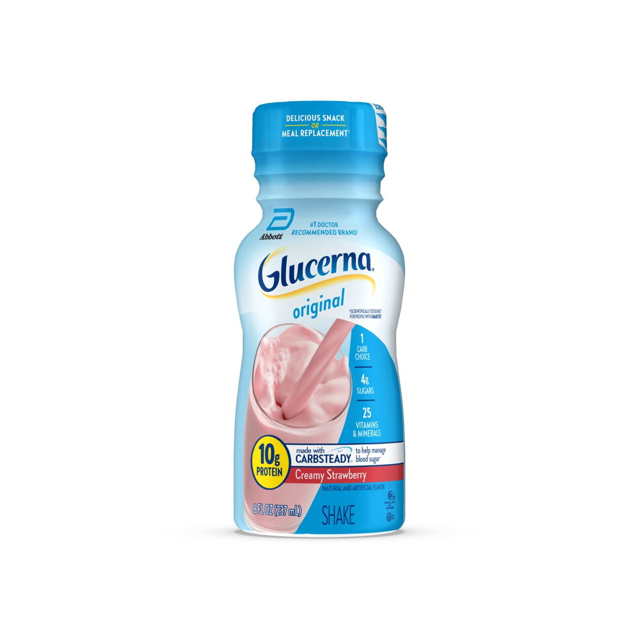 Glucerna Original Diabetic Protein Shake, Creamy Strawberry, 8 fl oz