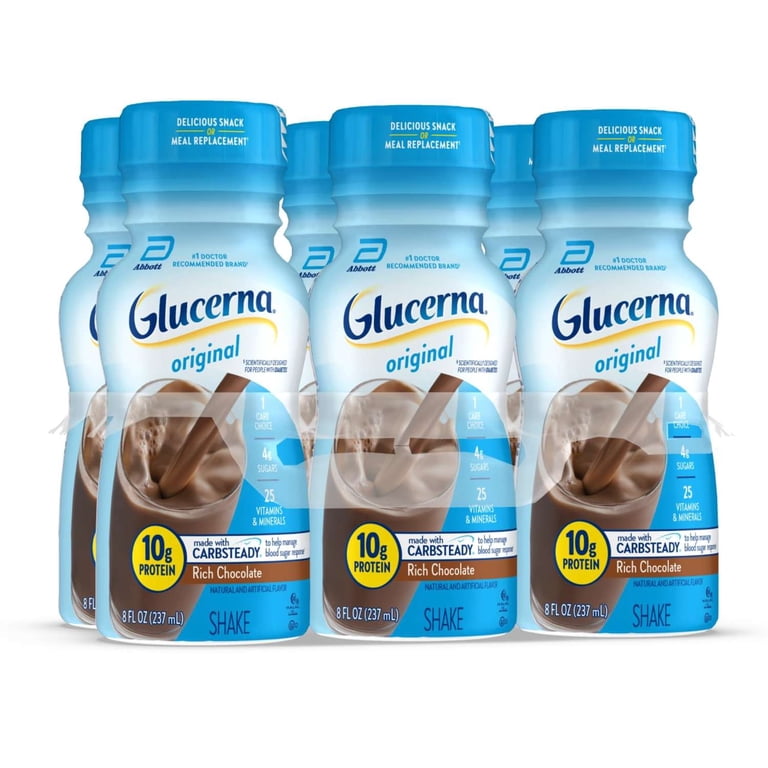Glucerna Original Diabetic Protein Shake, Rich Chocolate, 8 fl oz