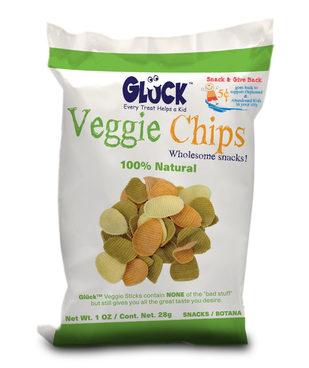 Gluck All Natural Veggie Chips, 1 Oz.