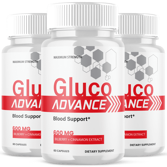 Gluco Advance Blood Balance Support Pills Advanced Formula Vitamin Supplement GlucoAdvance 180 Capsules