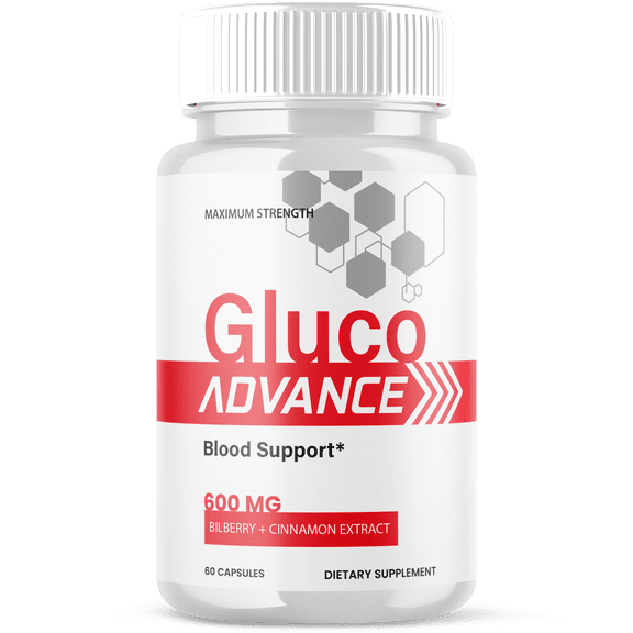 Gluco Advance Blood Balance Support Pills Advanced Formula Vitamin Supplement GlucoAdvance 60 Capsules