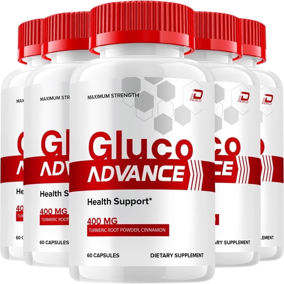 Gluco Advance Capsules  GlucoAdvance All Natural Glycogen Support, 5 Pack, 300 Capsules
