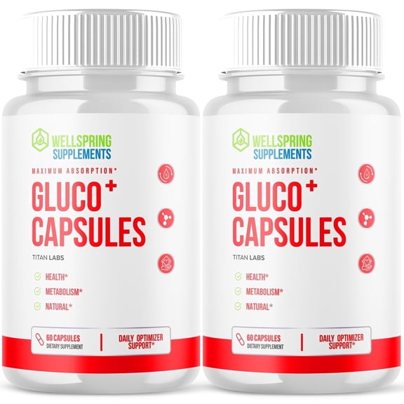 Gluco+ Advanced Formula Blood Support for Health and Wellness 120 Capsules