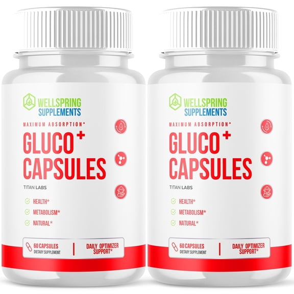 Gluco+ Advanced Formula Blood Support for Health and Wellness 120 Capsules