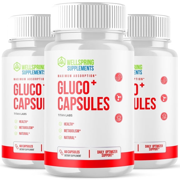 Gluco+ Advanced Formula Blood Support for Health and Wellness 180 Capsules
