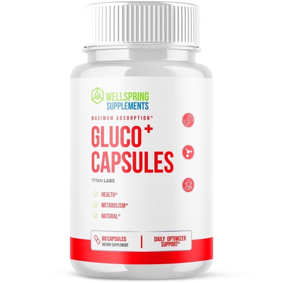 Gluco+ Advanced Formula Blood Support for Health and Wellness 60 Capsules