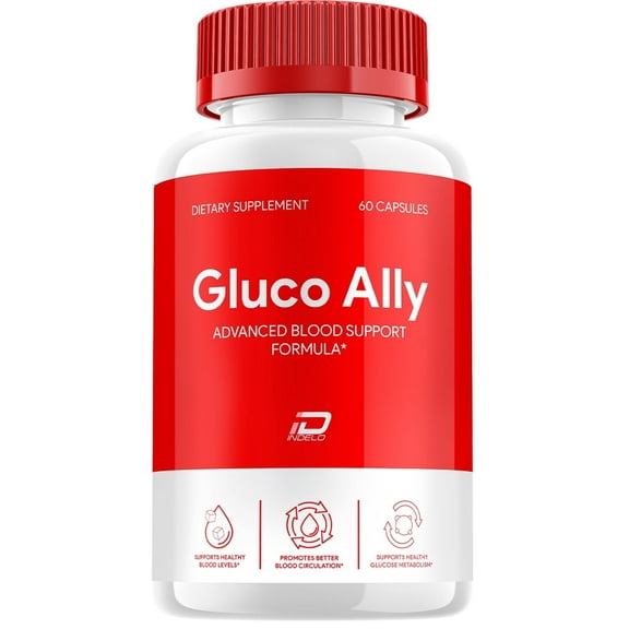 Gluco Ally Blood Support Capsules - Gluco Ally Advanced Supplement, 60 Capsules