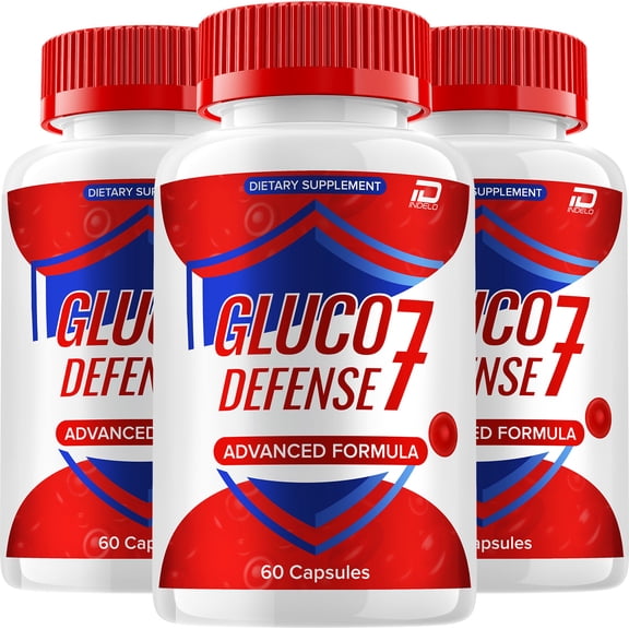 Gluco Defense 7 Capsules  GlucoDefense 7 Natural Blend Glycogen Support, 3 Pack, 180 Capsules