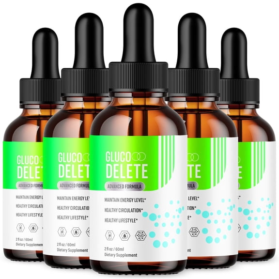 Gluco Delete Drops Advanced Formula Vitamin Supplement All Natural Ingredients 150 Servings