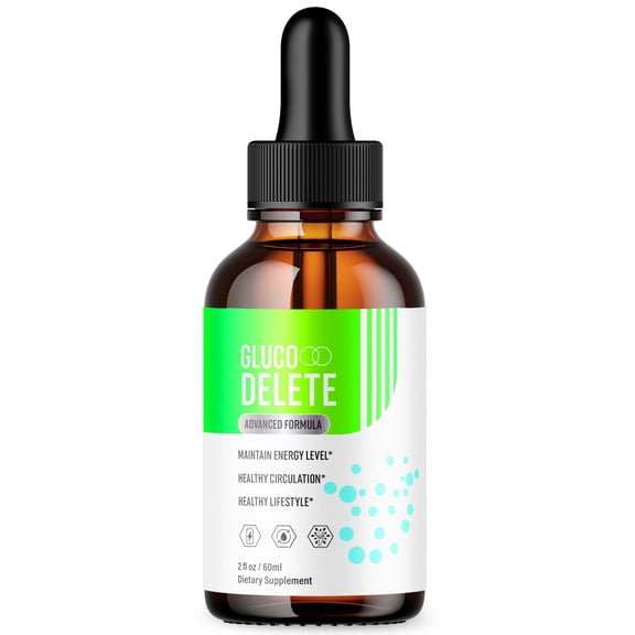 Gluco Delete Drops Advanced Formula Vitamin Supplement All Natural Ingredients 30 Servings