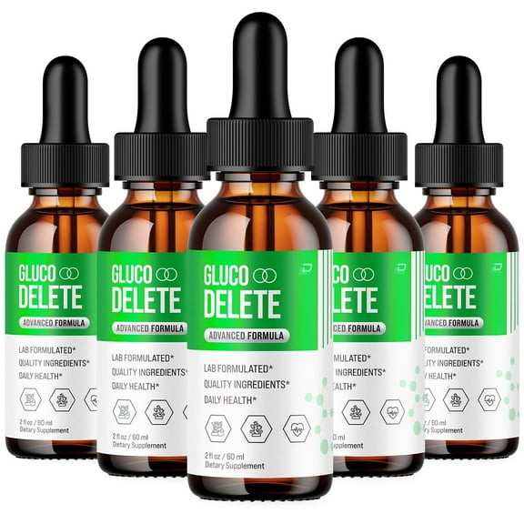 Gluco Delete – GlucoDelete Extra Strength All Natural Healthy Organic Support, 5 Pack, 5 Month Supply