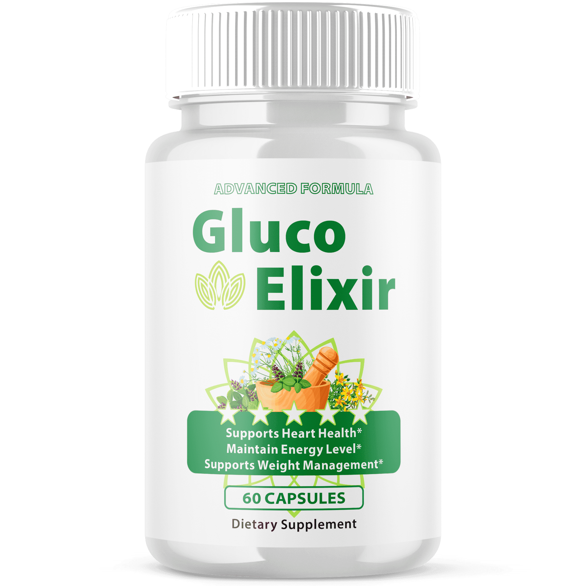 Gluco Elixir Blood Support Pills Advanced Formula Vitamin Supplement ...