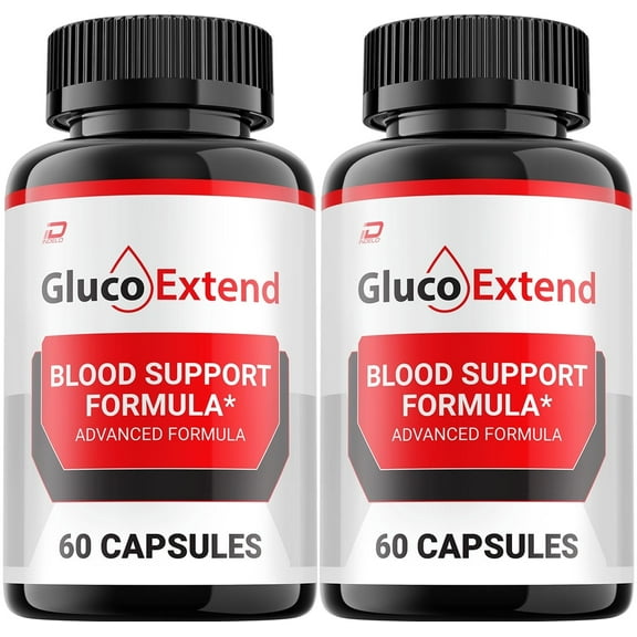 Gluco Extend Capsules - GlucoExtend Pills Advanced Supplement, All Natural, Maximum Strength Formula, Reviews, 2 Pack, 120 Capsules