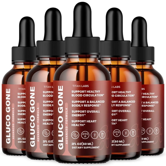 Gluco Gone Advanced Formula Drops Natural Support Supplement GlucoGone 150 Servings