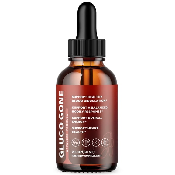 Gluco Gone Advanced Formula Drops Natural Support Supplement GlucoGone 30 Servings